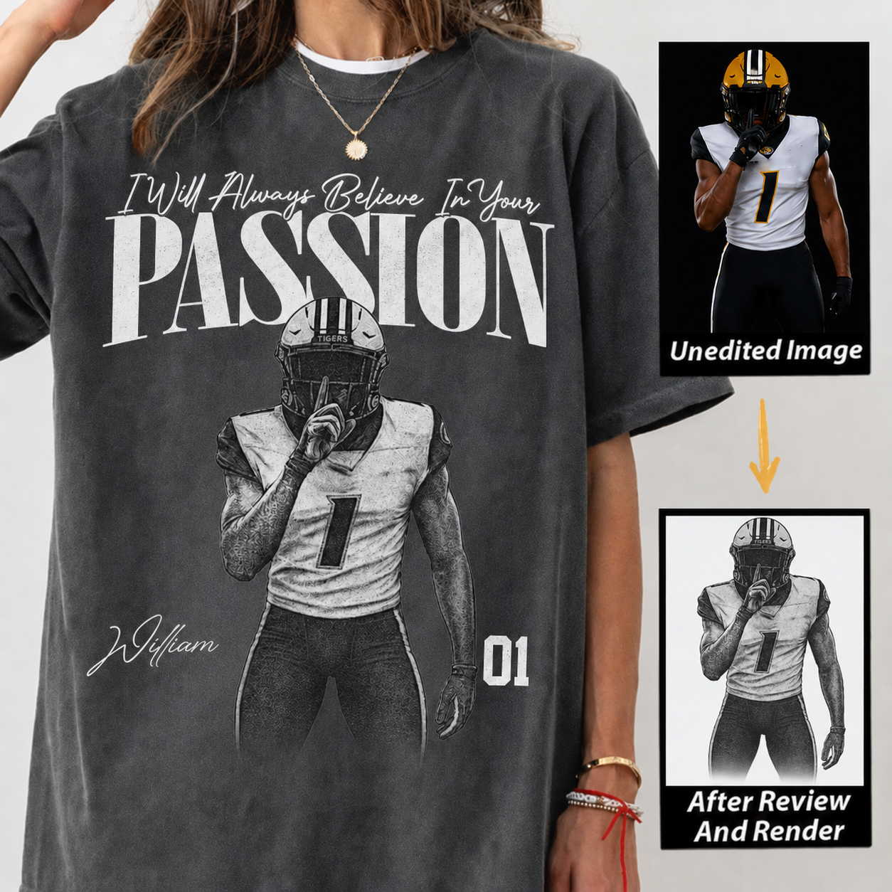 I'll Always Be Your Biggest Fan - Washed Tee Retro Bootleg Shirt For Football Players NA04