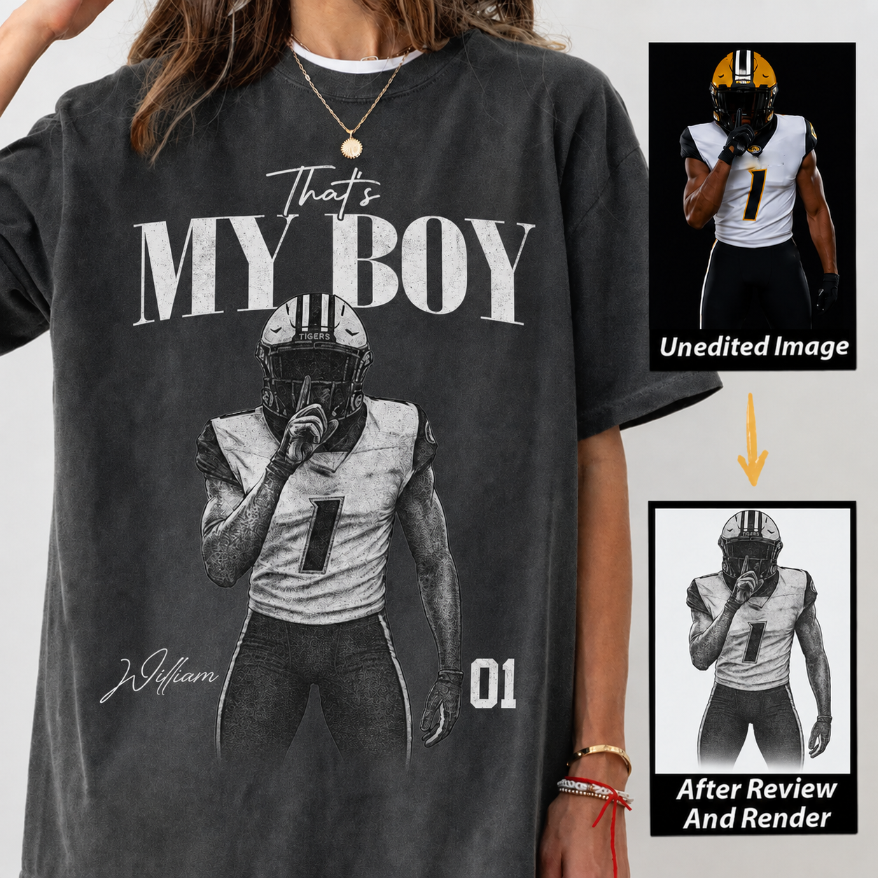 I'll Always Be Your Biggest Fan - Washed Tee Retro Bootleg Shirt For Football Players NA04