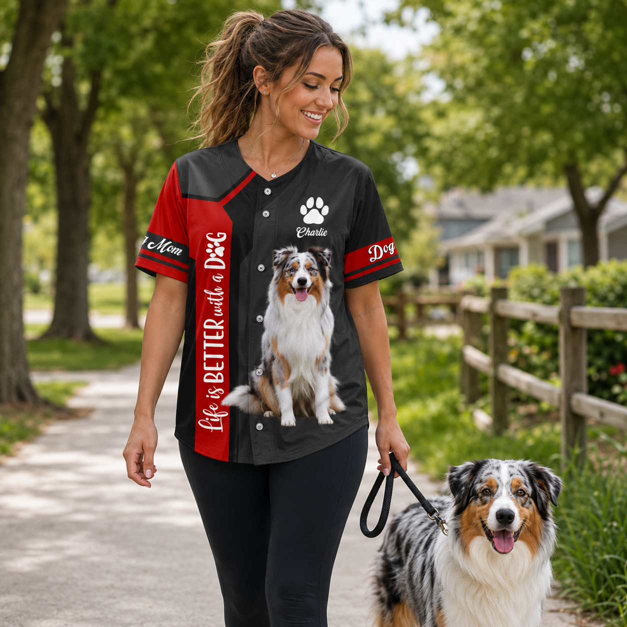 Life Is Better With A Dog, Personalized Baseball Jersey, Custom Photo Dog Mom Dog Dad Shirt, Gift For Dog Lover T1807 T24