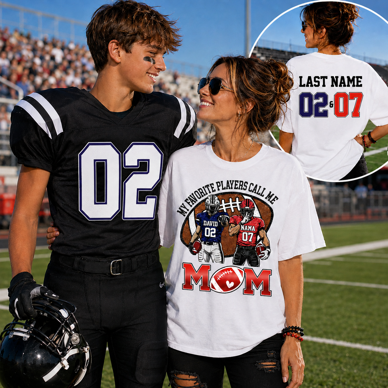 Personalized My Favorite Players Call Me Mom Shirt, Custom Sports Mom Gameday Shirt T1807 T24