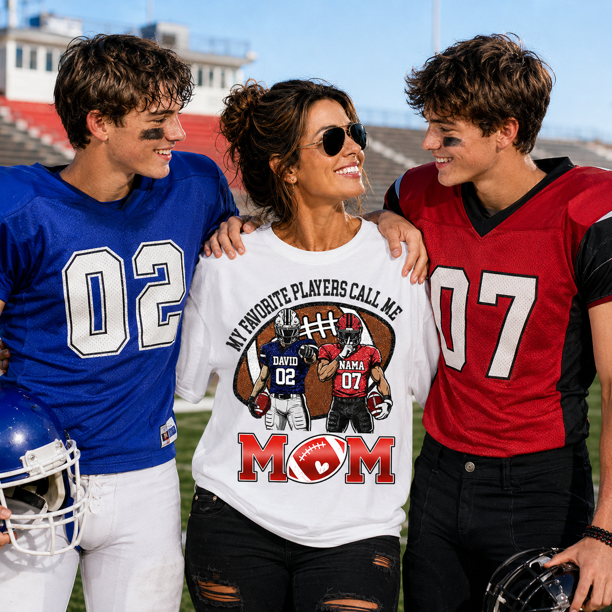 Personalized My Favorite Players Call Me Mom Shirt, Custom Sports Mom Gameday Shirt T1807 T24