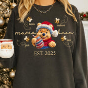 Custom Mama Bear Est And Grandkids Christmas Shirt For Grandma